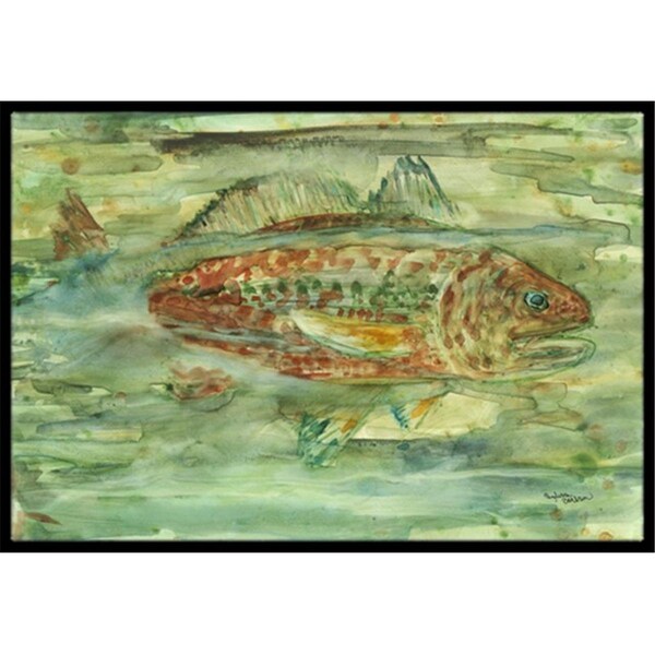 Carolines Treasures Abstract Red Fish Indoor or Outdoor Mat- 24 x 36 in. 8960JMAT - main